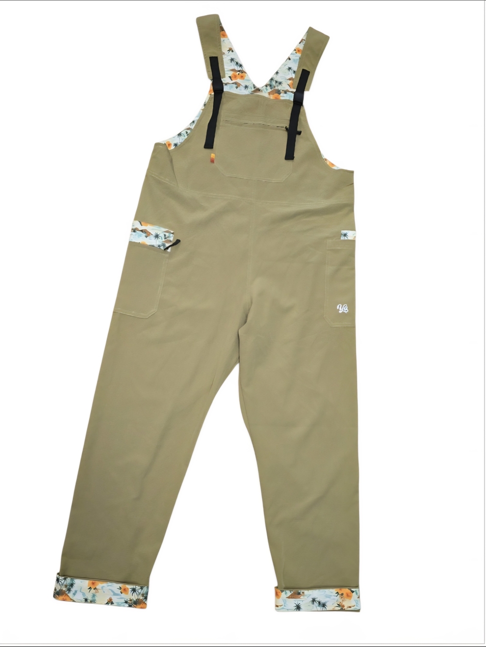 NWOT - Women's Olive Green Hawaiian All Day Overalls Jumpsuit - Picture 3 of 16